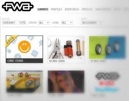 The FWA: Excelente galería de sitios web