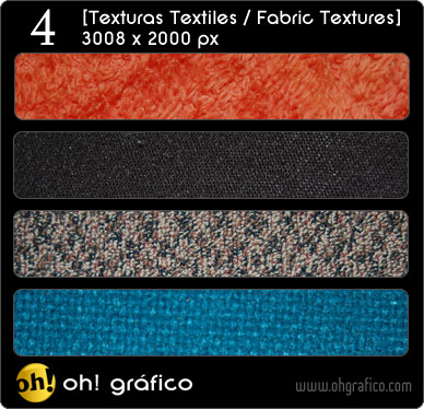 Pack de 4 texturas textiles en alta resolución